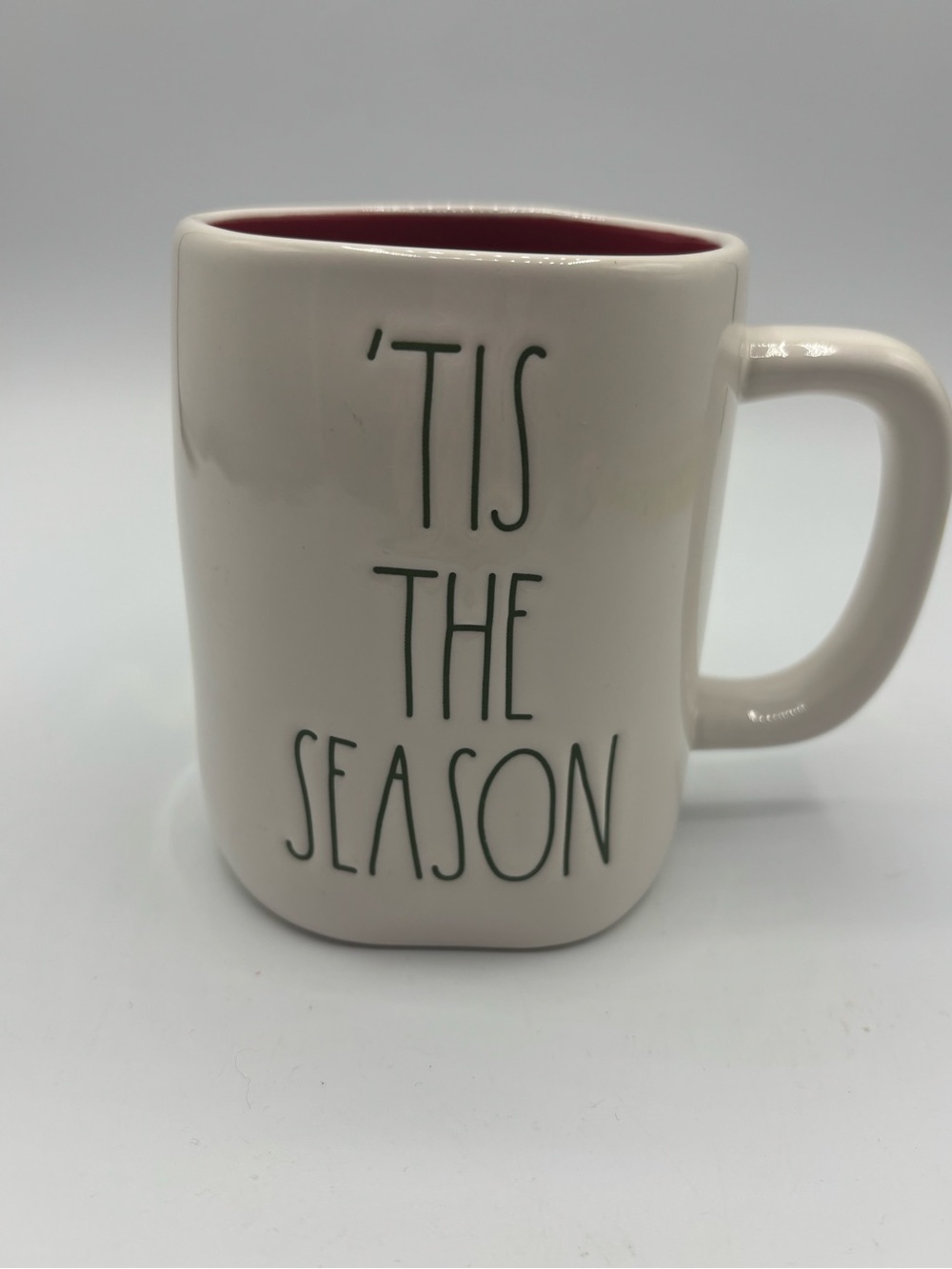 Rae Dunn 'TIS THE SEASON Mug with Red Interior